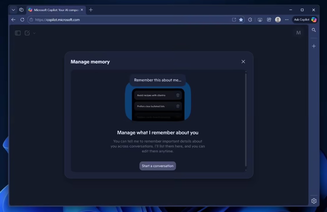 Copilot新功能:记忆管理+Google Drive连接器 Copilot新功能:记忆管理+Google Drive连接器