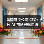 美国风投公司 CEO:部分 AI 市场已现泡沫 美国风投公司 CEO:部分 AI 市场已现泡沫