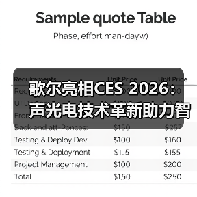 歌尔亮相CES 2026：声光电技术革新助力智能交互体验升级