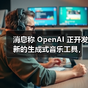 消息称 OpenAI 正开发新的生成式音乐工具,可为视频添加配乐 消息称 OpenAI 正开发新的生成式音乐工具,可为视频添加配乐