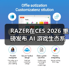 RAZER在CES 2026 重磅发布 AI 游戏生态系统与新一代前沿科技 RAZER在CES 2026 重磅发布 AI 游戏生态系统与新一代前沿科技