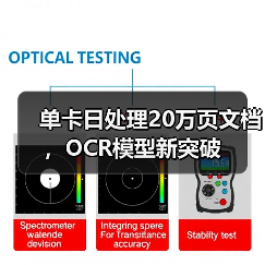 单卡日处理20万页文档,OCR模型新突破 单卡日处理20万页文档,OCR模型新突破