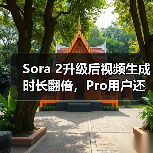 Sora 2升级后视频生成时长翻倍,Pro用户还能解锁什么新功能? Sora 2升级后视频生成时长翻倍,Pro用户还能解锁什么新功能?