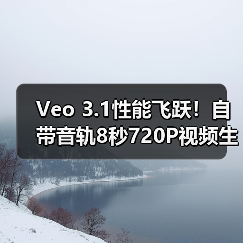 Veo 3.1性能飞跃!自带音轨8秒720P视频生成神器 Veo 3.1性能飞跃!自带音轨8秒720P视频生成神器