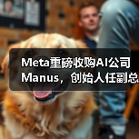 Meta重磅收购AI公司Manus,创始人任副总裁引关注 Meta重磅收购AI公司Manus,创始人任副总裁引关注