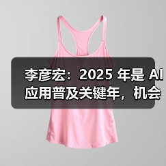 李彦宏:2025 年是 AI 应用普及关键年,机会在应用层 李彦宏:2025 年是 AI 应用普及关键年,机会在应用层