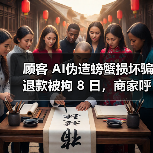 顾客 AI伪造螃蟹损坏骗退款被拘 8 日,商家呼吁加强监管 顾客 AI伪造螃蟹损坏骗退款被拘 8 日,商家呼吁加强监管