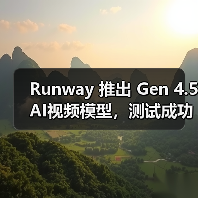 Runway 推出 Gen 4.5 AI视频模型,测试成功击败谷歌 Veo3、OpenAI Sora 2 Runway 推出 Gen 4.5 AI视频模型,测试成功击败谷歌 Veo3、OpenAI Sora 2