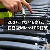 200万尼特/46毫瓦:鸿石智能MicroLED打破全天佩戴AR眼镜的功耗门槛 200万尼特/46毫瓦:鸿石智能MicroLED打破全天佩戴AR眼镜的功耗门槛