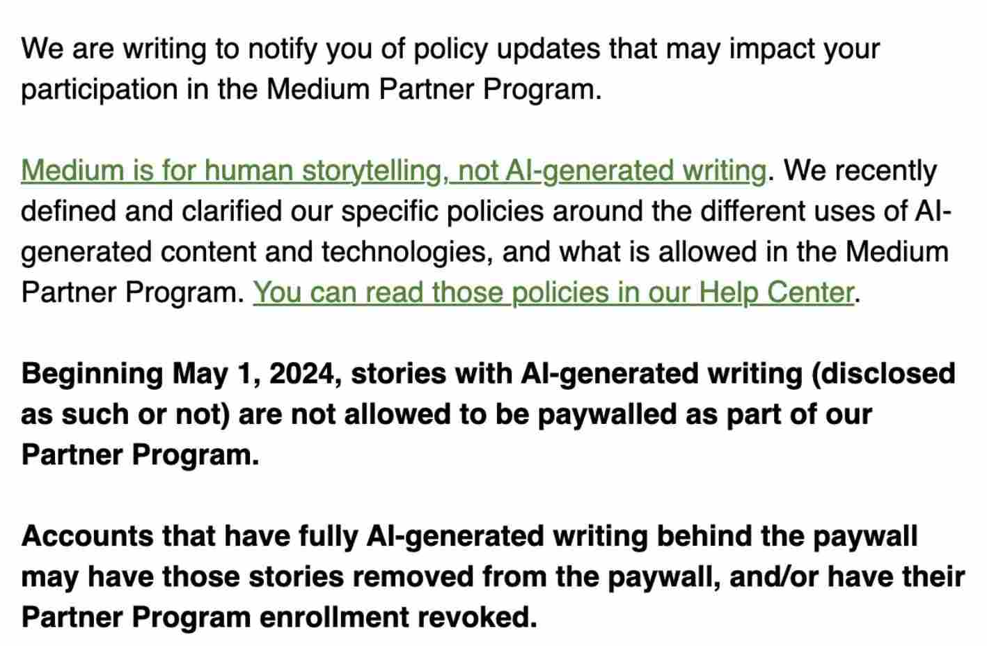 知名写作平台禁止AI生成付费内容,强调人类创作价值 知名写作平台禁止AI生成付费内容,强调人类创作价值