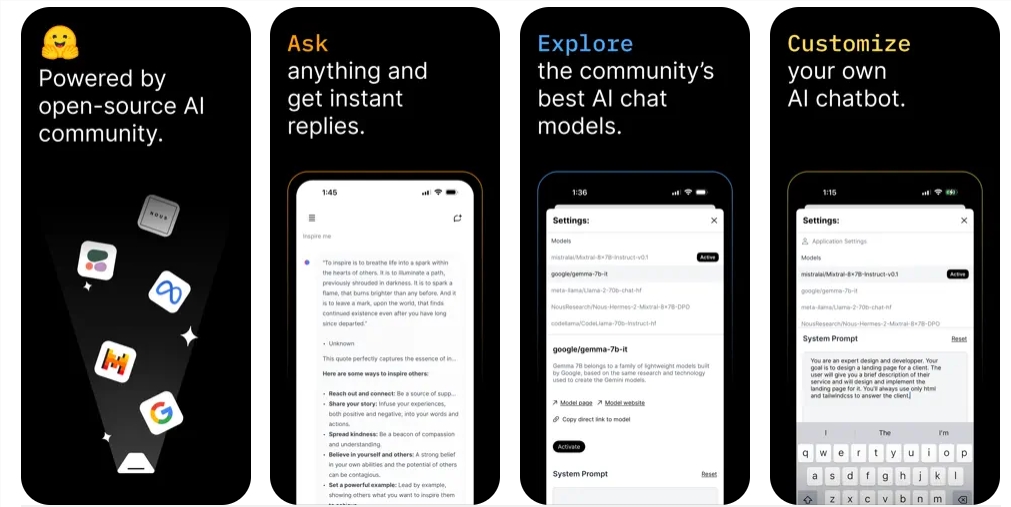 Hugging Chat iOS应用上线，手机便捷访问开源AI模型