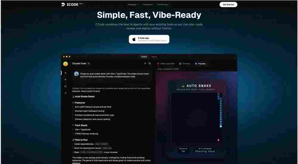 智谱推出轻量 AI代码编辑器 Z Code：界面友好，无缝集成 Agent 能力