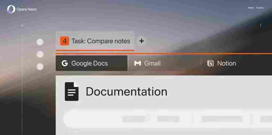 Opera 更新 Neon 浏览器：引入 1 分钟深度研究、支持 AI 操作文档 - 蓝帝科技网